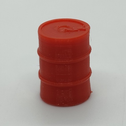 HO Scale - 44 Gallon Drum - Red